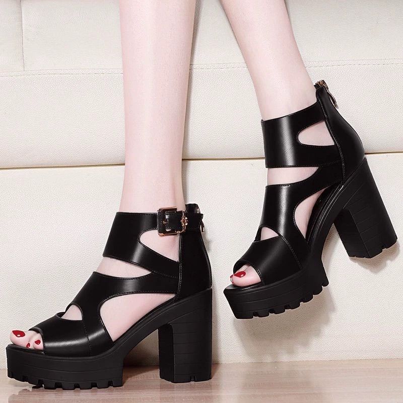 Chunky Waterproof Versatile Hollow-out Sandals foto 4