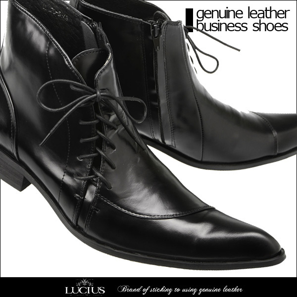 Korean Style British Leather Pointed Men's Boots Fashionable Breathable Men's Shoes foto 4