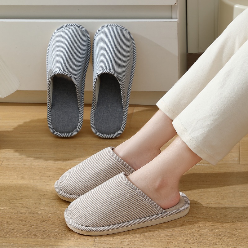 New Indoor Home Guest Home Couple Linen Slippers foto 2