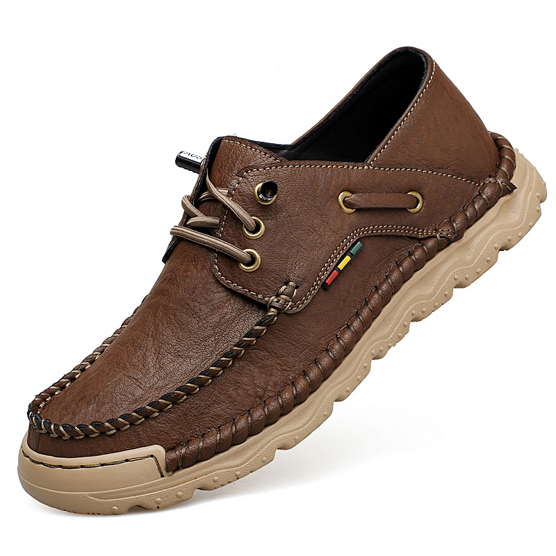 Men's Leather Shoes Genuine Leather Fashion Business Casual Shoes foto 5