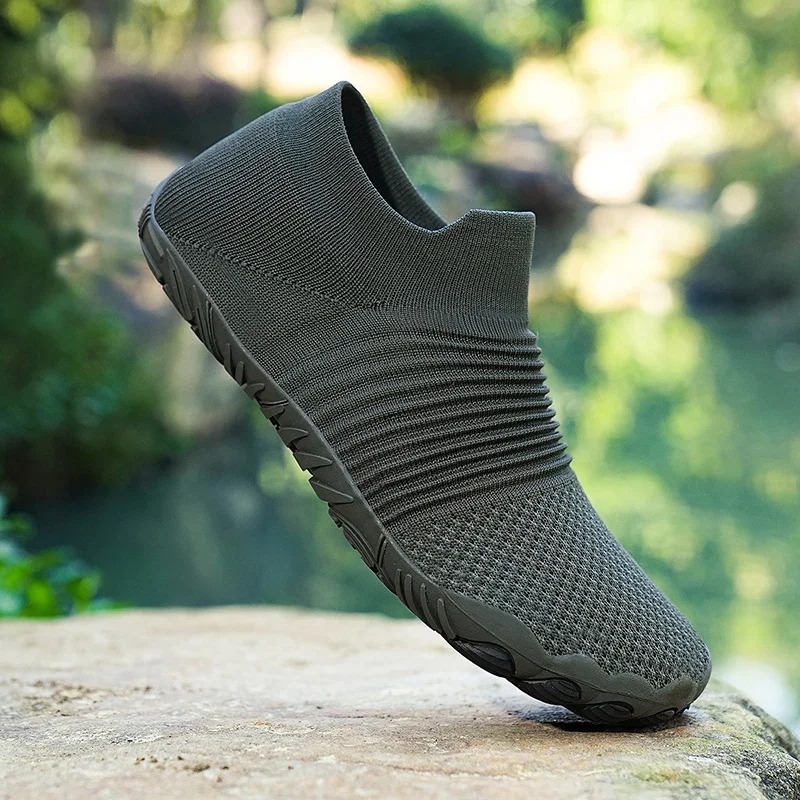 Men's Shoes Fly Woven Mesh Casual Lightweight Breathable One Pedal Thin Fitness Shoe foto 3