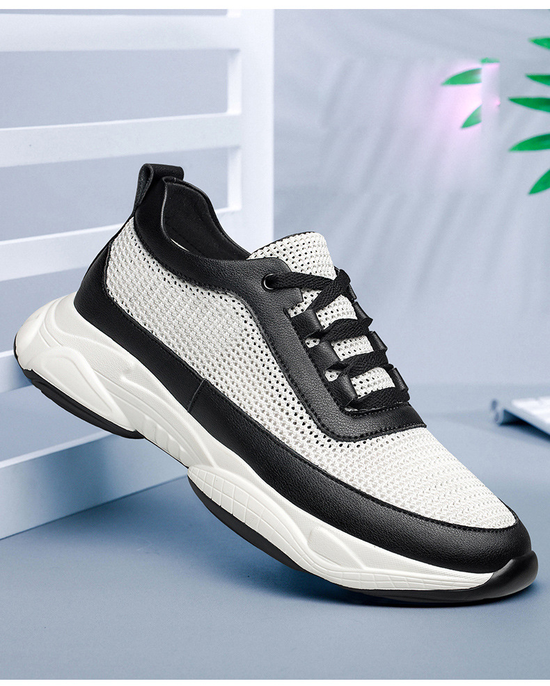 Summer New Height Increasing Insole Black Casual Men's Sneaker foto 3