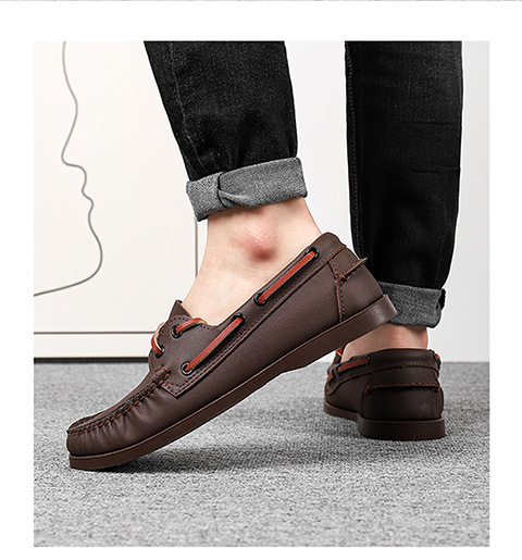 Male Plus Size Casual Leather Shoes foto 2