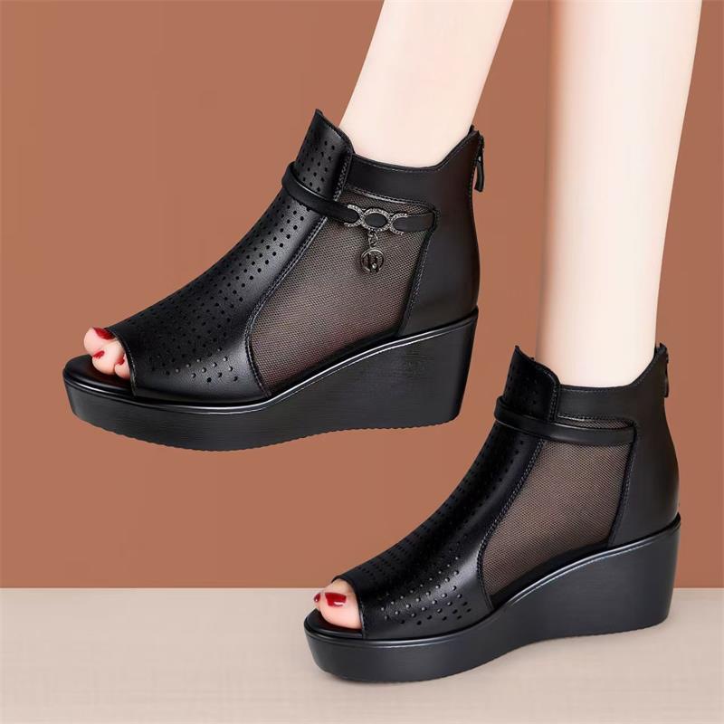 Summer New Breathable Mid Heel Sandals foto 5