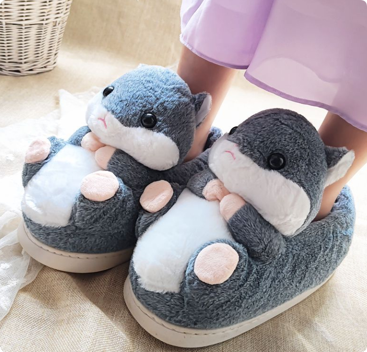 Cotton Slippers With Warm Plush Heel Padding foto 3
