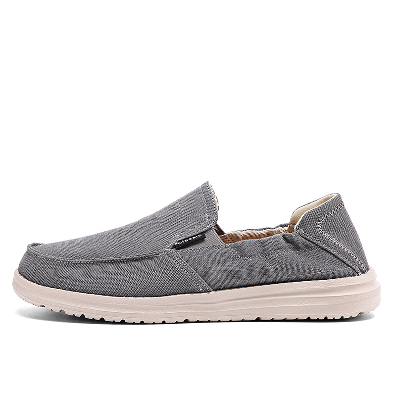 Plus Size Men's Canvas Shoes One Pedal Loafer Cloth Shoes foto 5