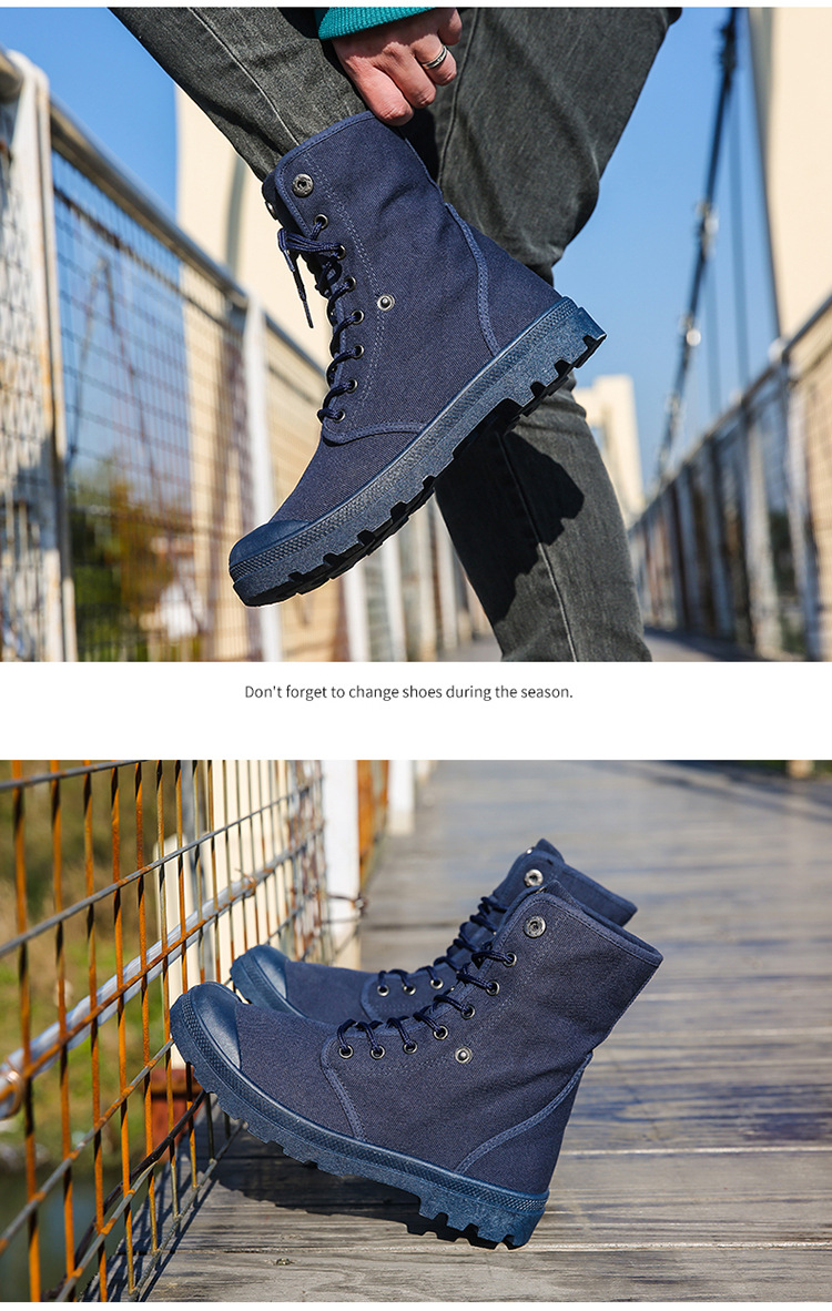 Platform High-top Canvas Flanging Martin Fashionable Sports Shoes foto 4
