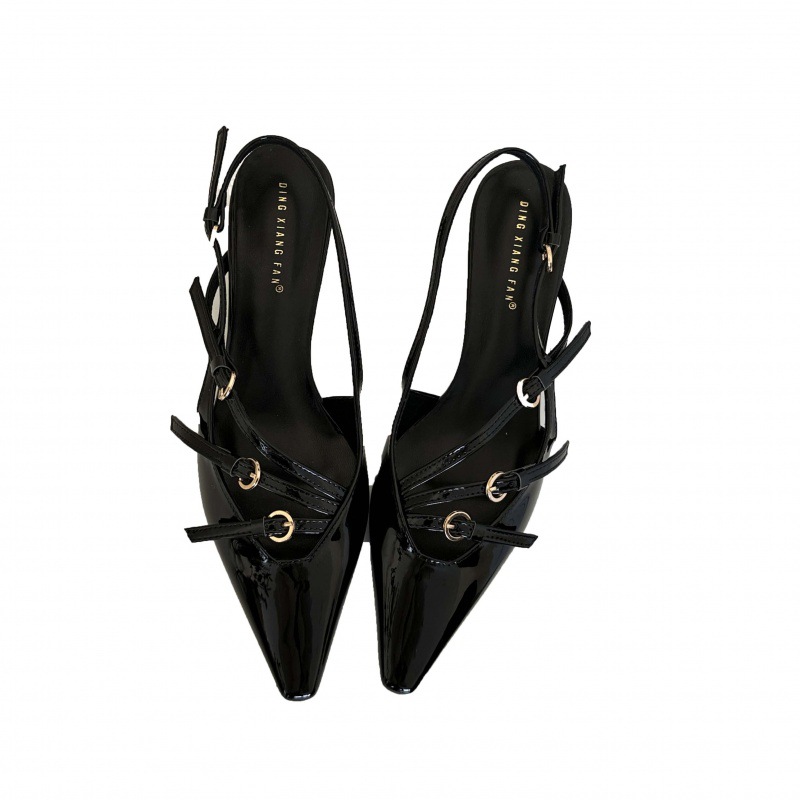 Ankle-strap Stilettos Square Toe High Heel Sandals foto 2