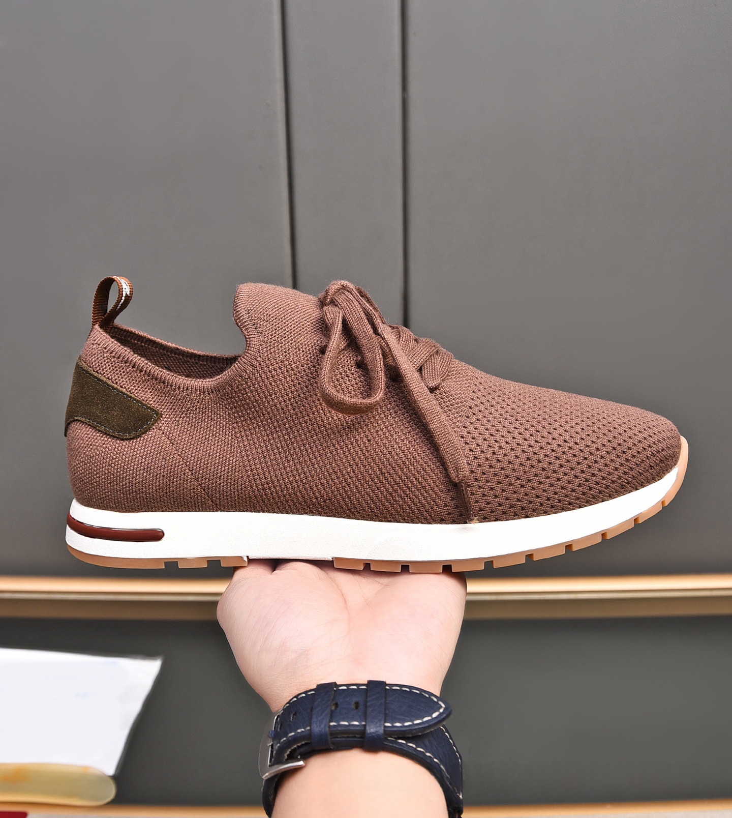 Knitted Sport Flyknit Mesh Mens Single-layer Shoes Outdoor Casual Footwear foto 4