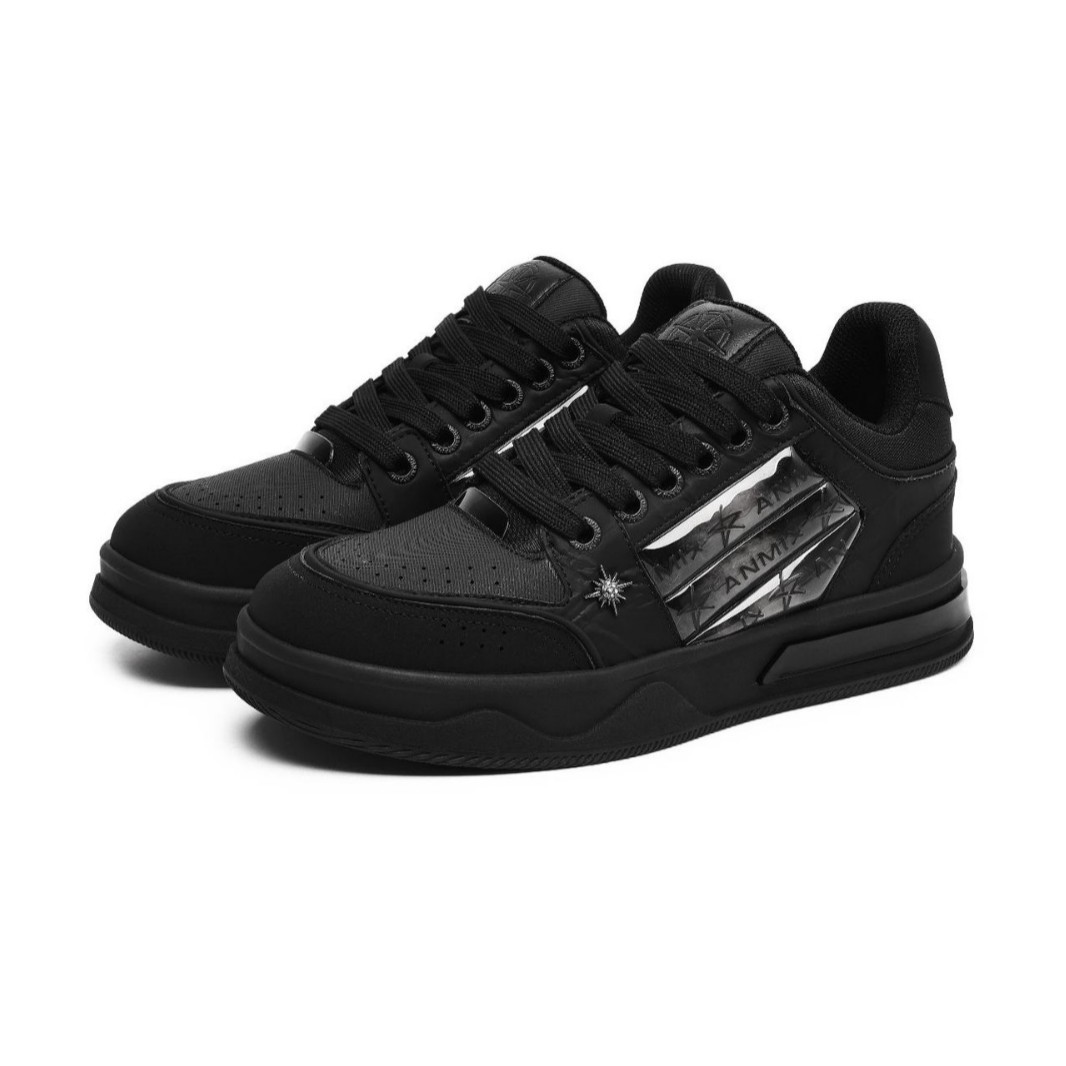 Couple's Black All-match National Fashion Platform Star Pattern Sneakers foto 4
