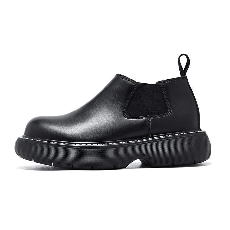 Martin Boots Black And Round Thick-soled Men foto 2