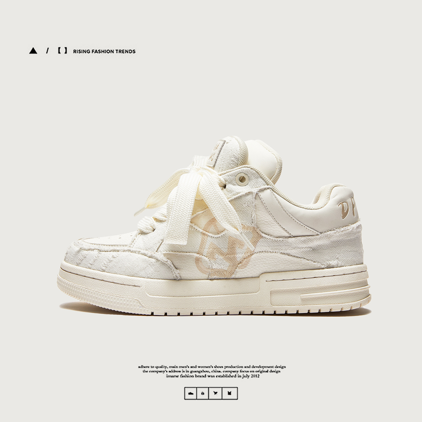 Destroy Aesthetic Leisure Men's Platform Shoes foto 2