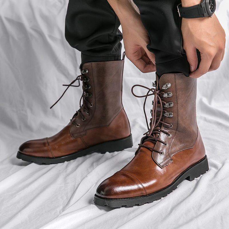 Fall Winter Lace-up Booties Black Locomotive Denim foto 5