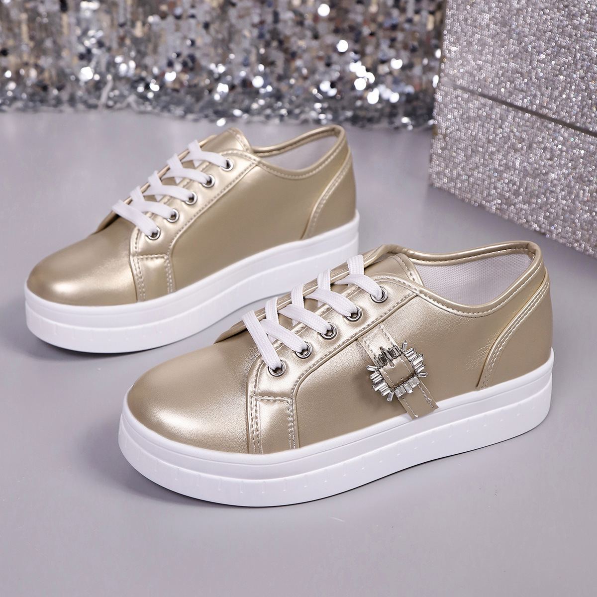 New Soft Bottom Leather Sports Women's Shoes foto 2