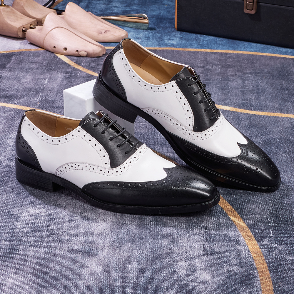 European And American Men's Brogues For Business And Casual Wear With Pointed Toes foto 3