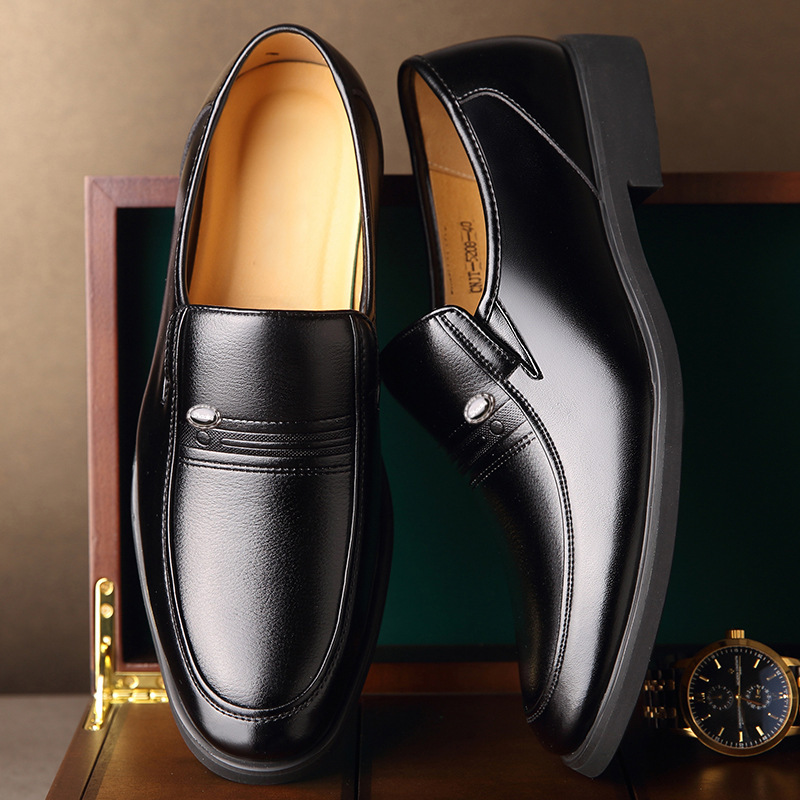 Inner Height Increasing Leather Shoes Men's Plus Size foto 2