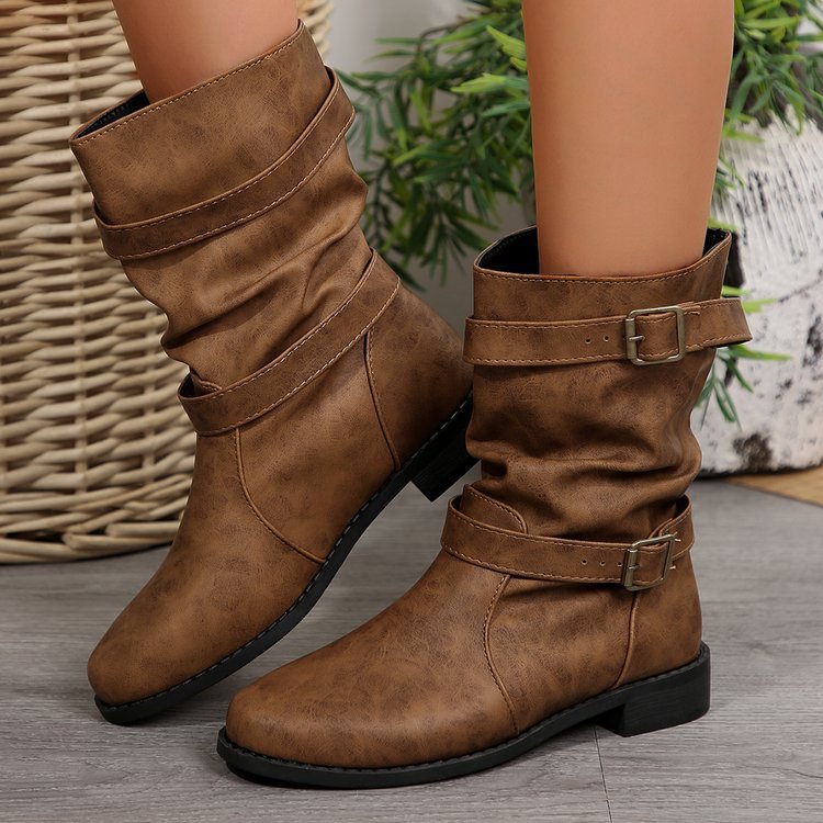 Fashion Plus Size Mid Short Boots Women foto 2