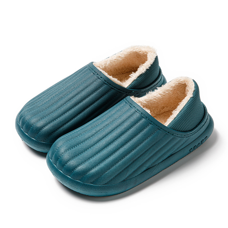 Cotton Slippers Men's Home Water-proof Bag Heel Warm Indoor foto 3