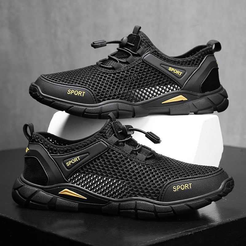 Plus Size Outdoor Mountaineering Hollow Men's Breathable Shoes foto 3