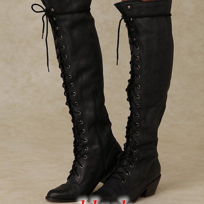 New Womens Over-the-knee Boots With A Round-toe Design foto 4