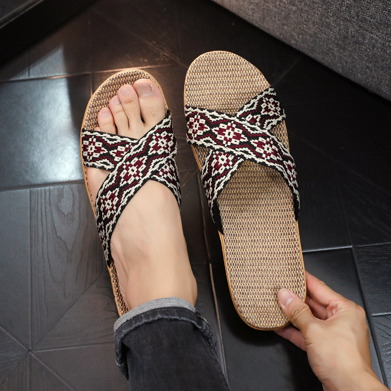 Couple Non-slip Cotton Linen Eva Soft Bottom Fashion Japan And South Korea Sandals foto 2