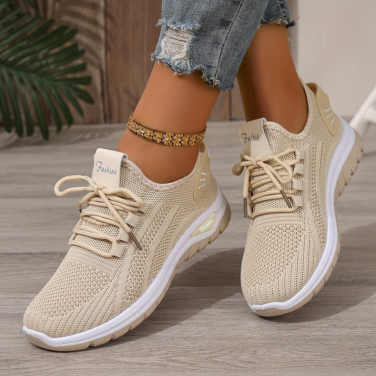 Flying Woven Shoes Women's Fashion Casual Mesh Sneaker foto 5