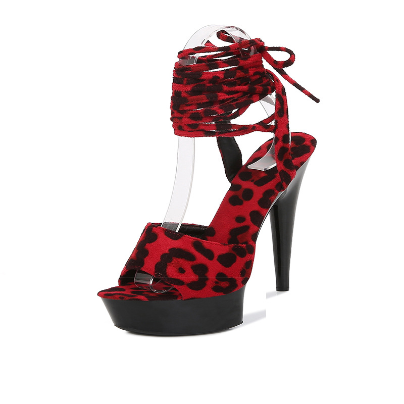 Stiletto Heel Leopard Print High Heels foto 5