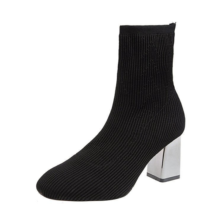Martin Boots Women's Sleeves Wool Boots Spring Roll Shaft Stretch Socks foto 5