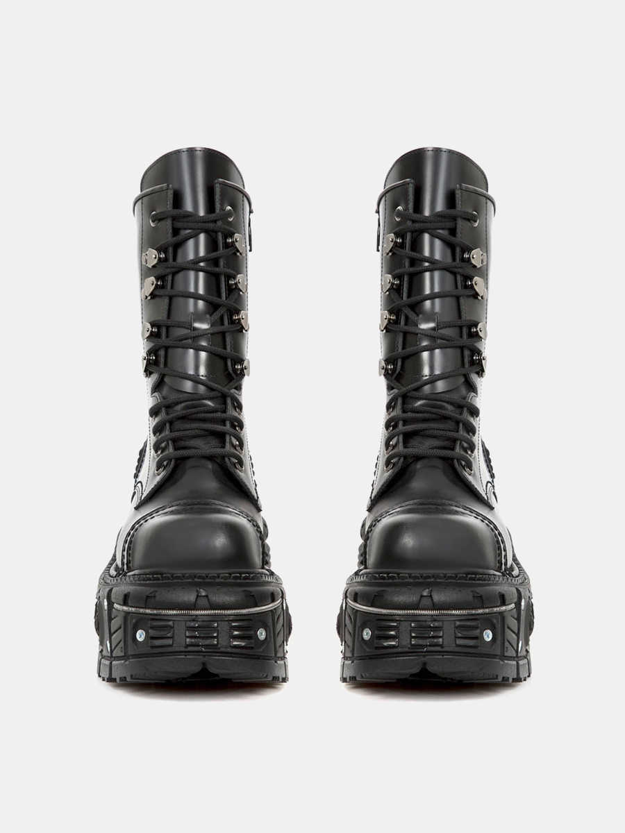 Middle Boots Dark Metal Thick Bottom Knight Boots foto 4