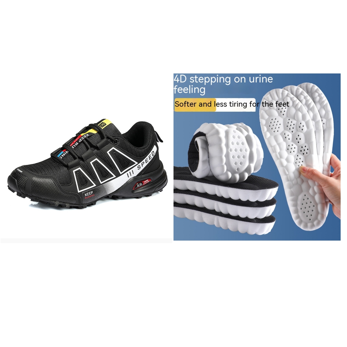 Men's Super Lightweight Breathable Shock Absorption Off-road Trekking Shoes foto 2