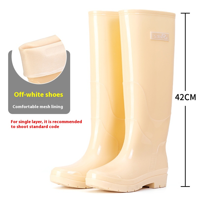 Fleece-lined Warm Length Waterproof Rain Boots foto 2