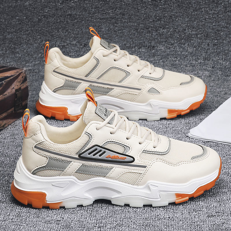 Black White Lace-up Sneakers Men Outdoor Breathable Csual Mesh Shoes Lightweight Running Sports Shoes foto 4