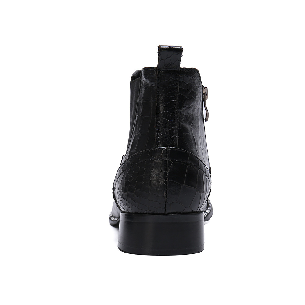 Men's British-style High-top Shoes Summer Breathable Chelsea Boots foto 4