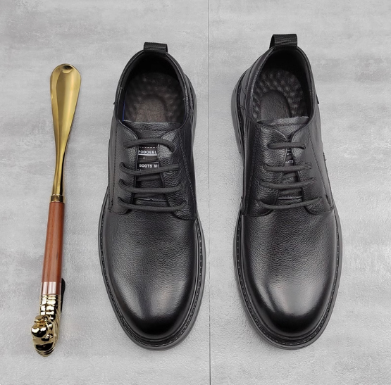 Low-top Trendy Leather Shoes Men's Thickened Non-slip foto 5