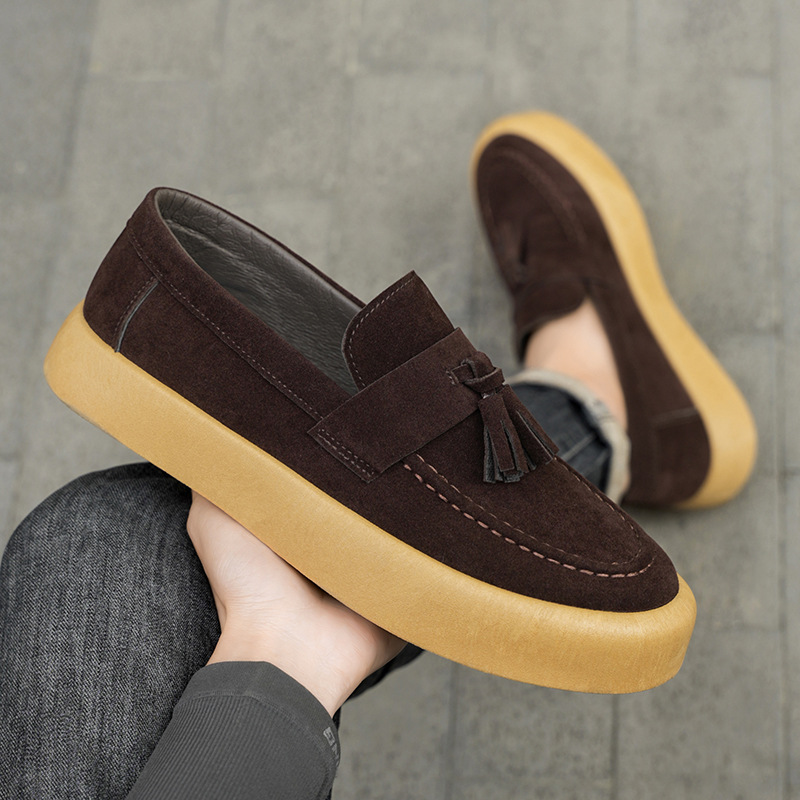 Mens Derby Shoes In British Style Casual Loafers