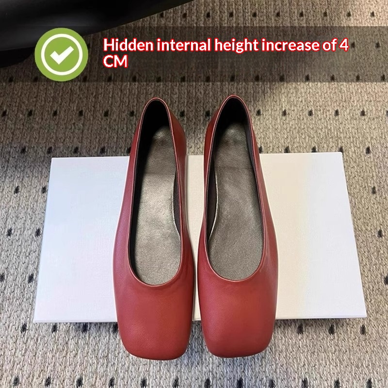 Women's Hidden-Heel Square-Toe Flat Shoes foto 3