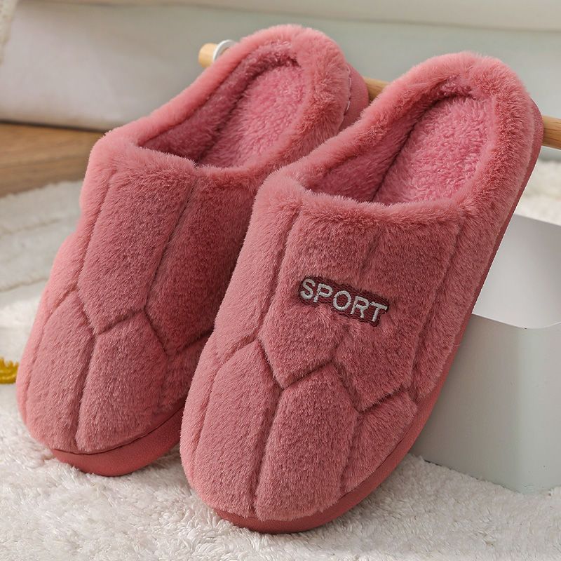 Indoor Couple Thick Bottom And Warm Keeping Confinement Non-slip Plus Velvet Slippers foto 4