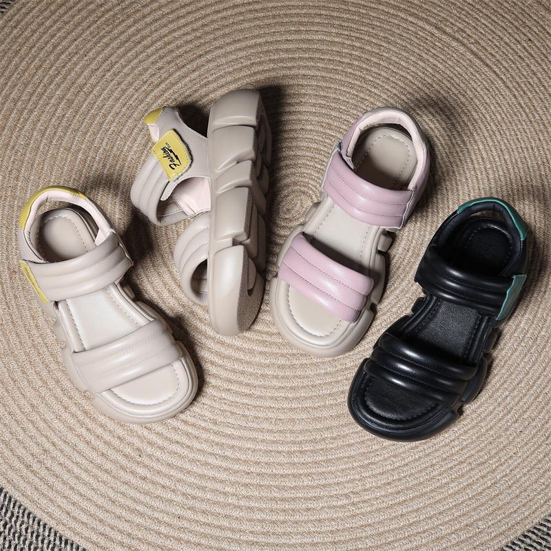 Open Toe All-Match Platform Non-slip Sandals Height Increasing Wedge foto 3