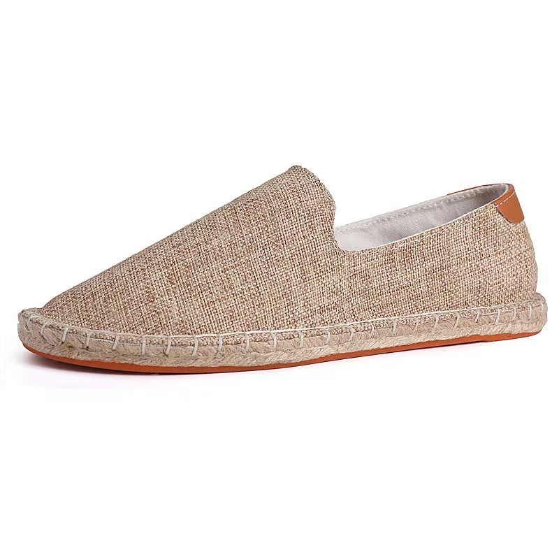Wear-resistant Canvas Mens Shoes Breathable Slip-on Loafers foto 2