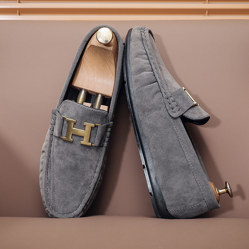 Spring All-Match British-Style Mens Casual Leather Shoes foto 2