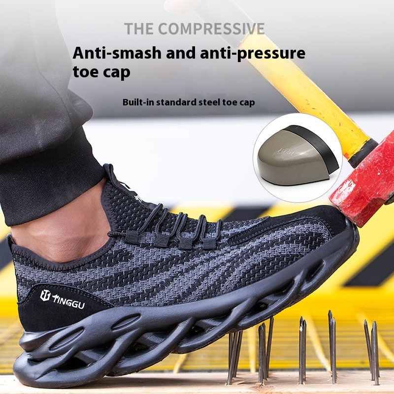 Labor Protection Shoes Made Of Fly Woven Mesh Fabric Are Lightweight And Breathable foto 4