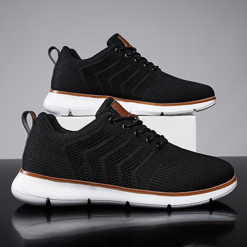 Plus-size Mens Shoes Flyknit Mesh Shoes Casual Sports Shoes foto 4