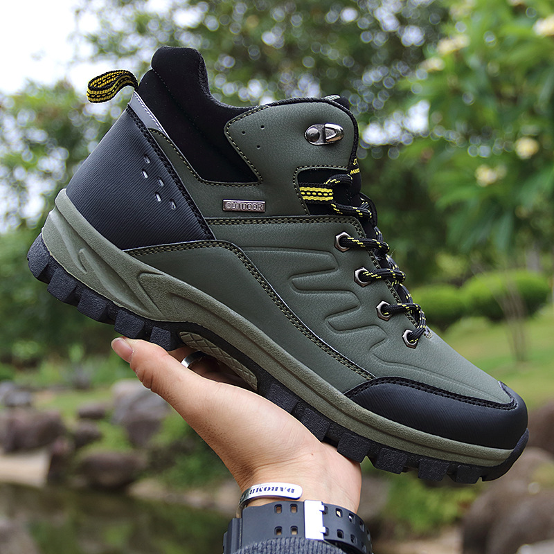 Men's Outdoor Hiking Boots High-top Single-layer Shoes foto 4