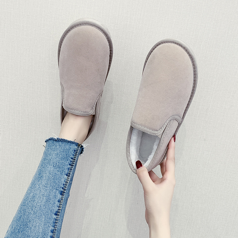 Fleece-lined Thick Flat Students Warm-keeping Fashion Round Toe Snow Boots foto 5