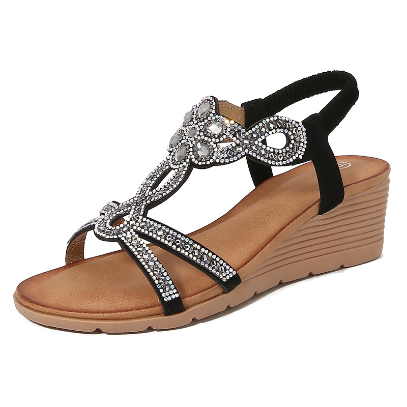 Bohemian New Fashion Rhinestone Sandals Korean Style foto 2