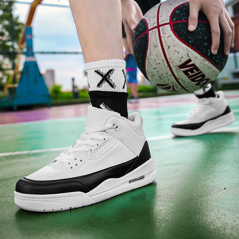 Korean High-top Basketball Shoes Lightweight Breathable Combat Training Shoes foto 5