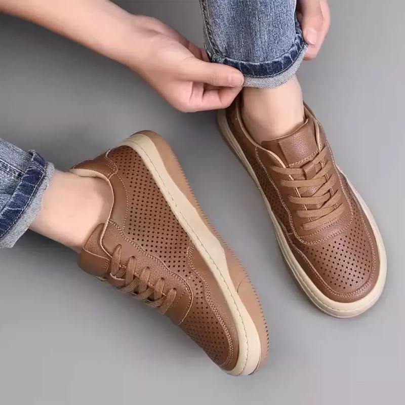 Hollowed-out Breathable Thick-soled Retro Casual Shoes foto 4