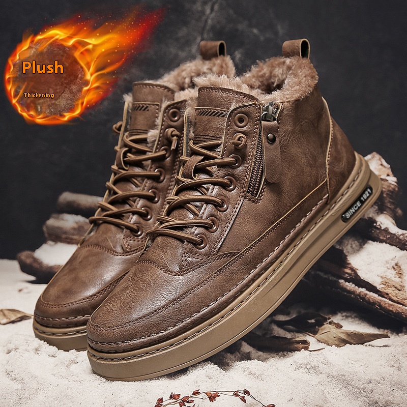 High-top Velvet Thermal And Thickening Northeast Cotton Padded Shoes foto 3