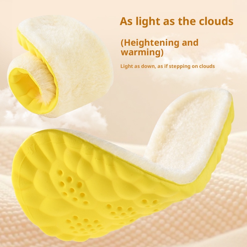 Cloud Winter Warm Height Increasing Insole Wool Fleece Lined foto 2