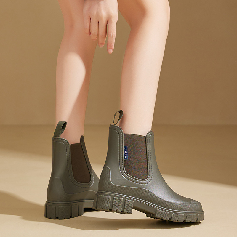 Stylish Mid Calf Womens Rain Bootsmartins foto 4